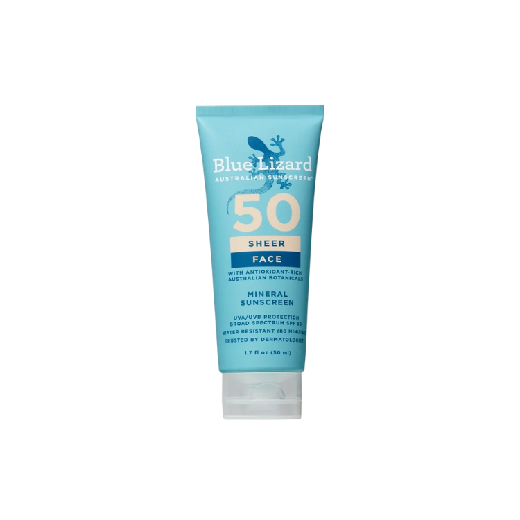 Blue Lizard Sunscreen Lotion Sheer Face SPF 50