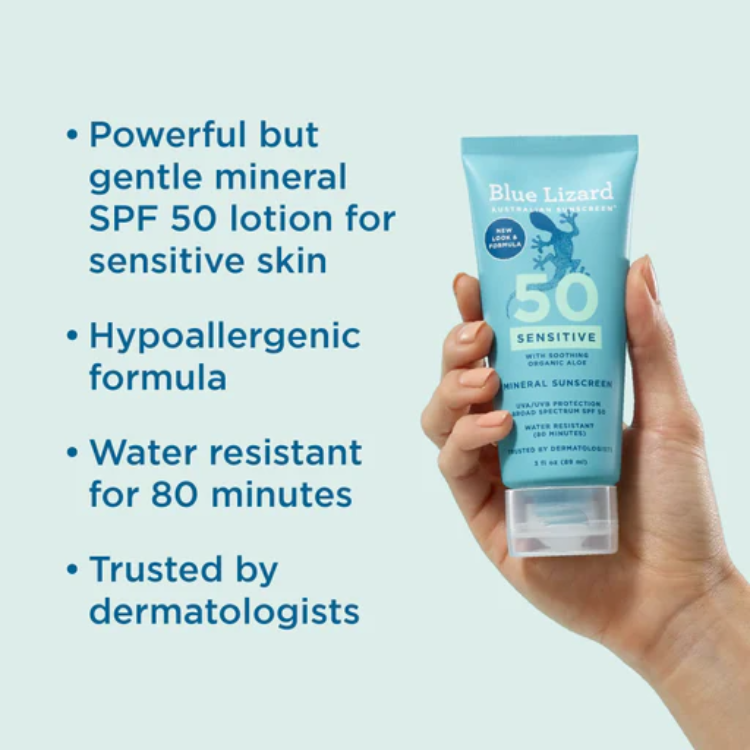 Blue Lizard Sunscreen SPF 50 Sensitive Lotion