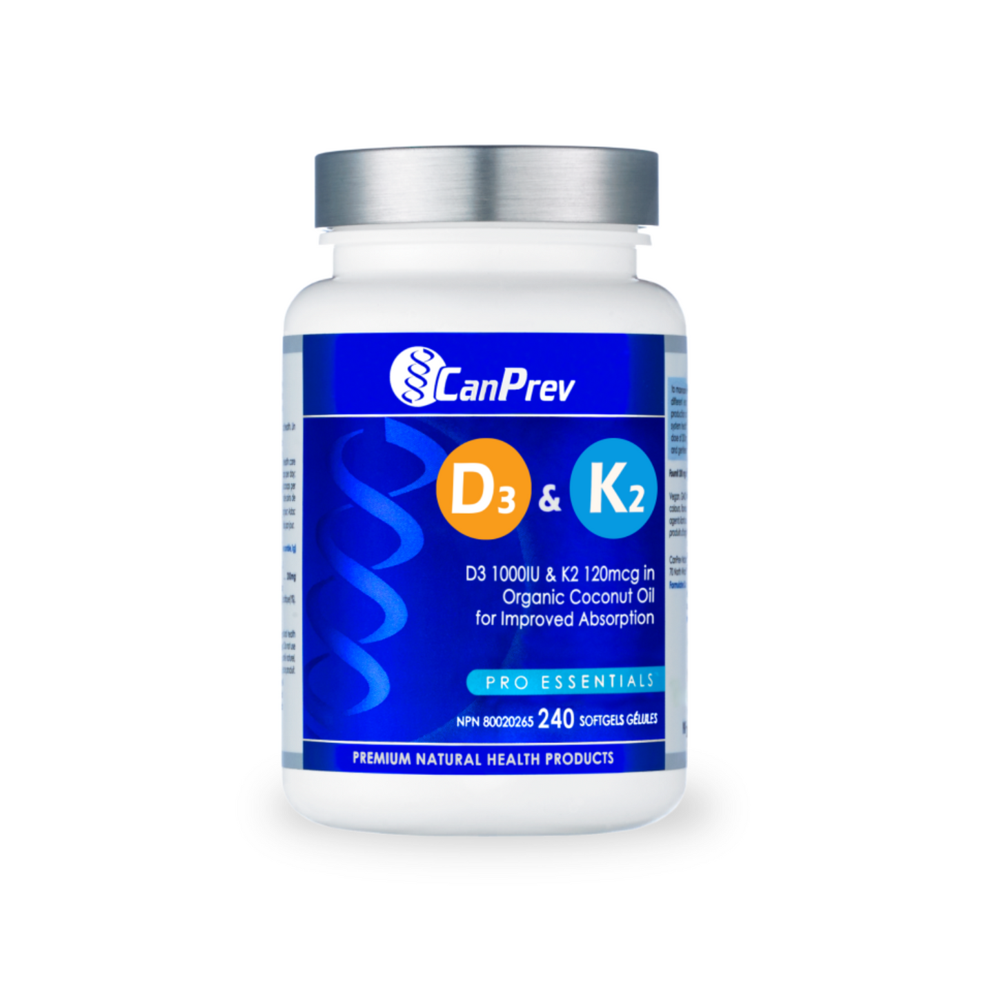 CanPrev D3 & K2 – Organic Coconut Oil