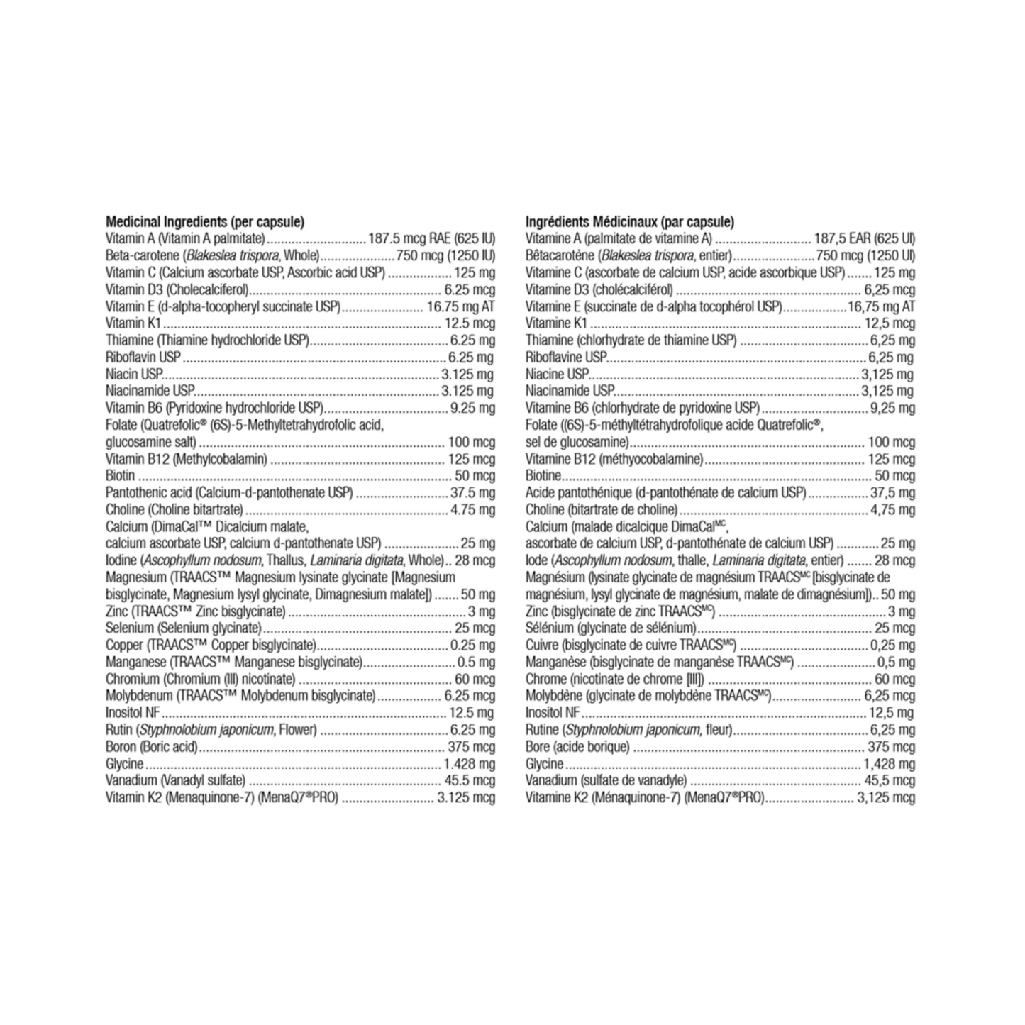 Ortho Molecular Products Alpha Base Capsules without Iron