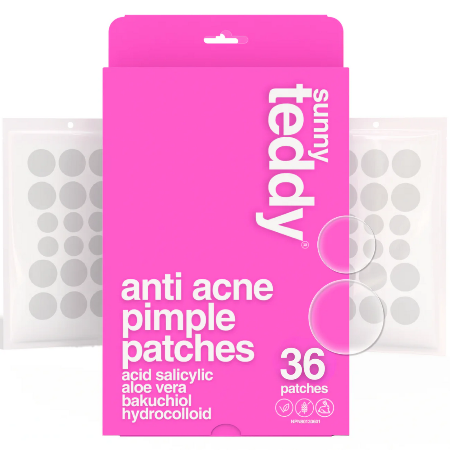 Sunny Teddy Pimple Patches with Salicylic Acid - 36 Transparent Dots