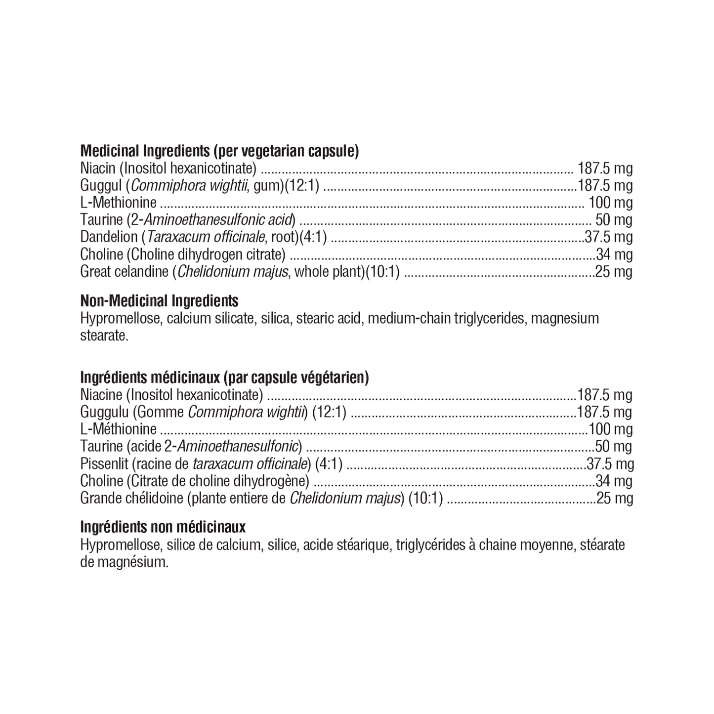 Xymogen LipotropiX Ingredient List