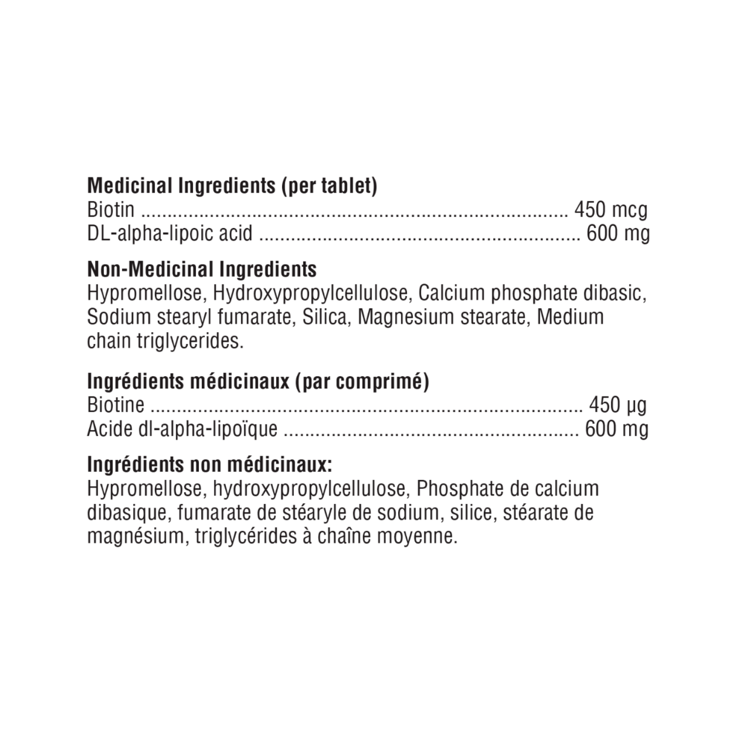 Xymogen ALAmax CR Ingredients List