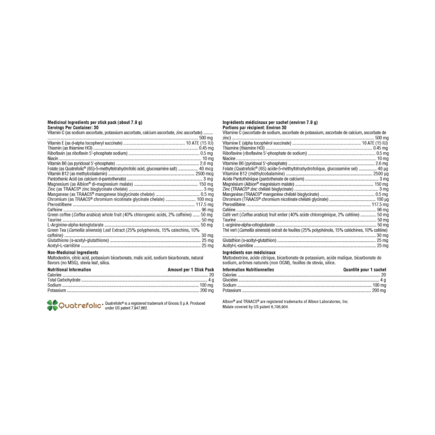 Xymogen ATP Ignite Citrus Ingredient List