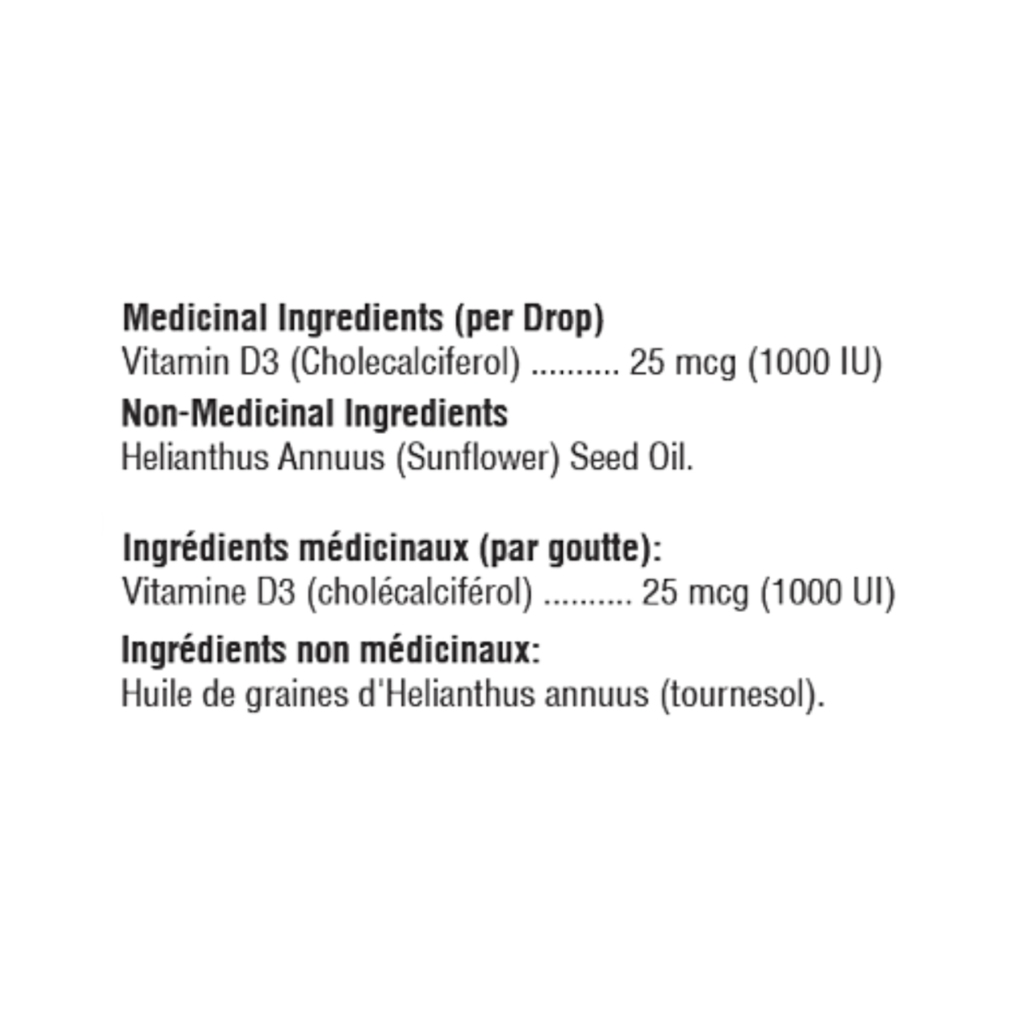 Xymogen D3 Liquid Ingredient List