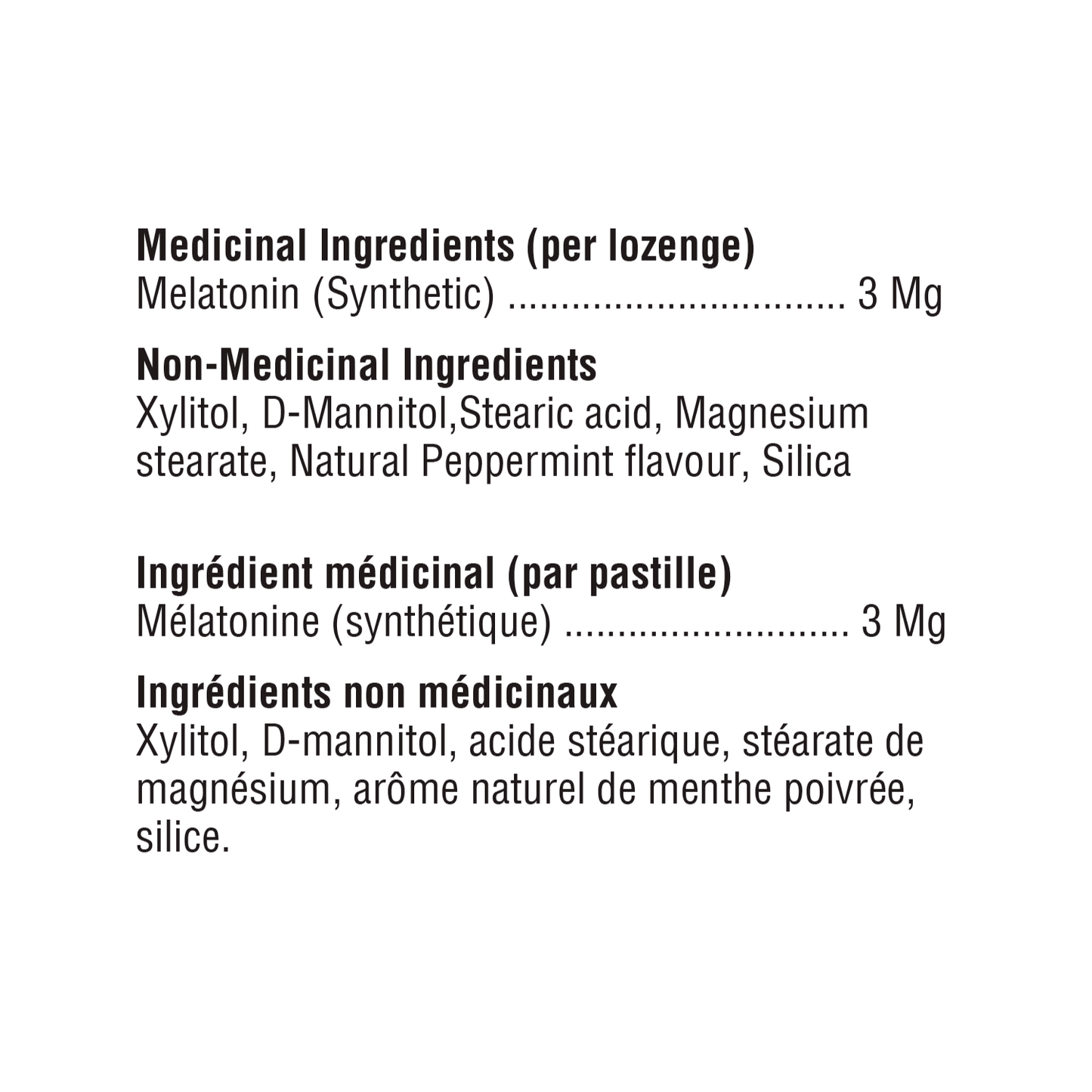 Xymogen Melatonin Ingredient List