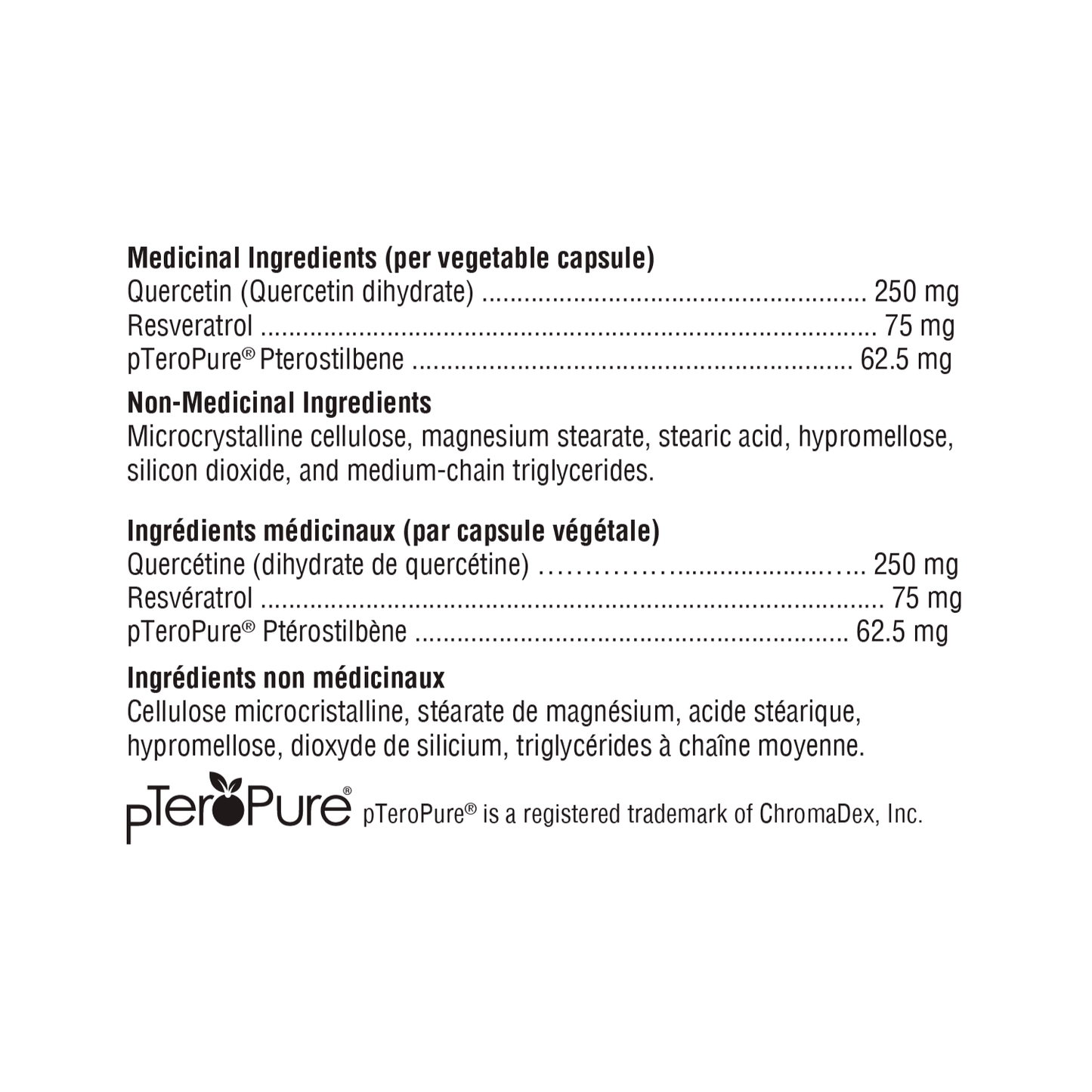 Xymogen Resveratin Plus Ingredient List