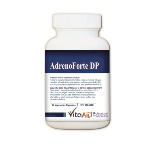 VitaAid AdrenoForte DP supplement bottle on a white background
