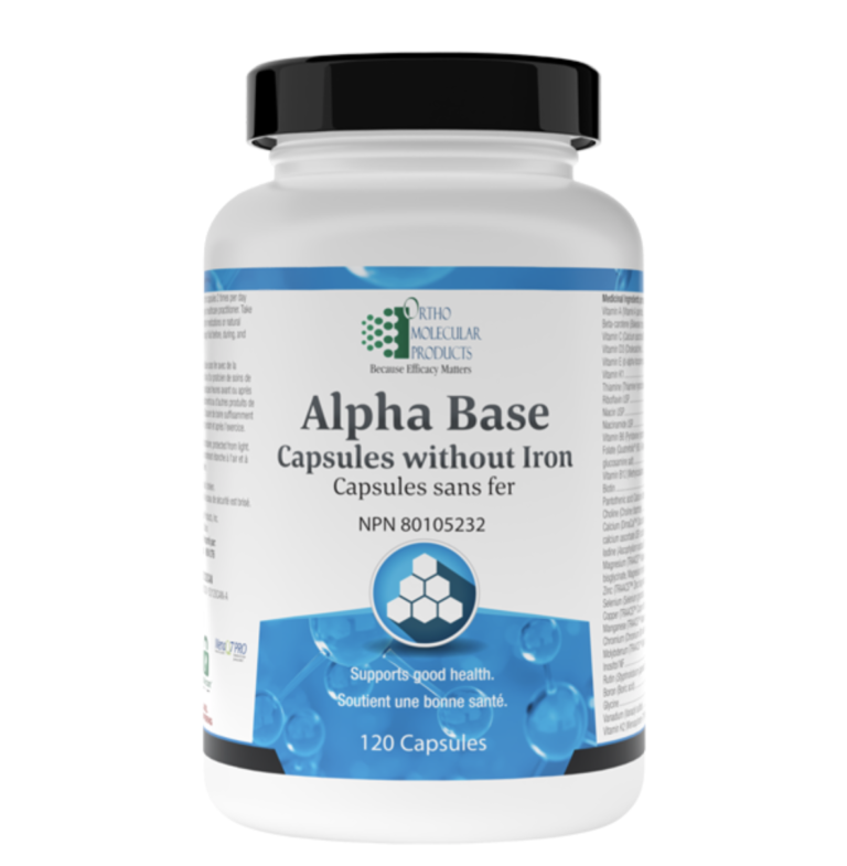 Ortho Molecular Products Alpha Base Capsules without Iron