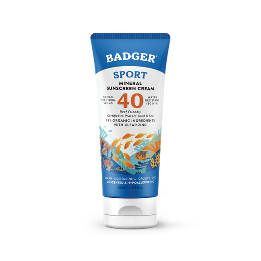 Badger Sport Mineral Sunscreen Cream - SPF 40