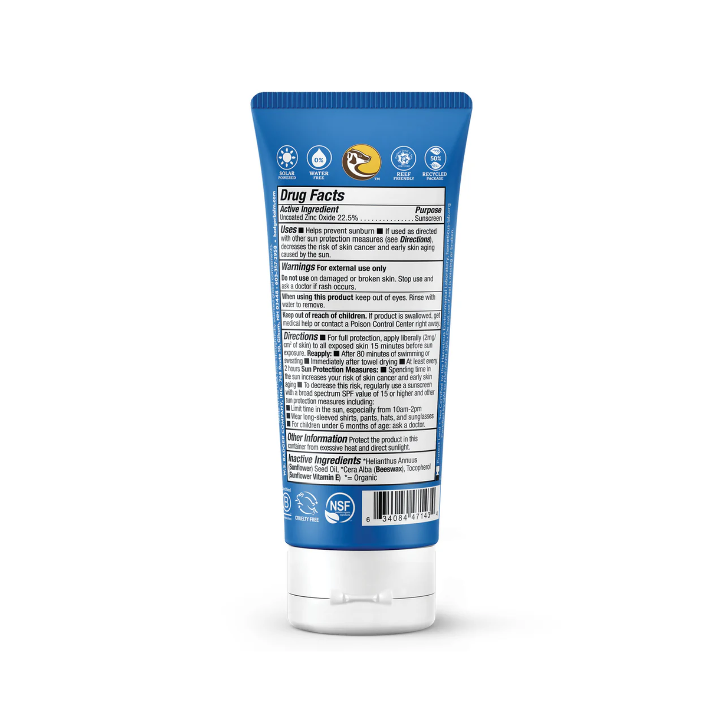 Badger Sport Mineral Sunscreen Cream - SPF 40
