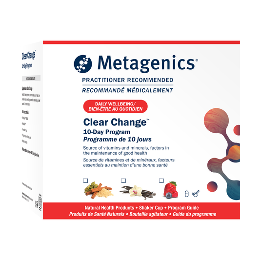 Metagenics Clear Change 10-Day Program packaging on a white background