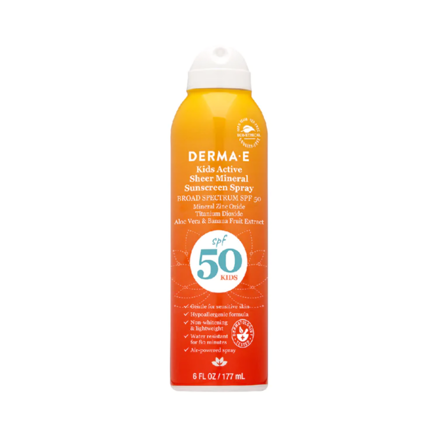 DERMA E  Kids Active Sheer Mineral Sunscreen Spray SPF 50