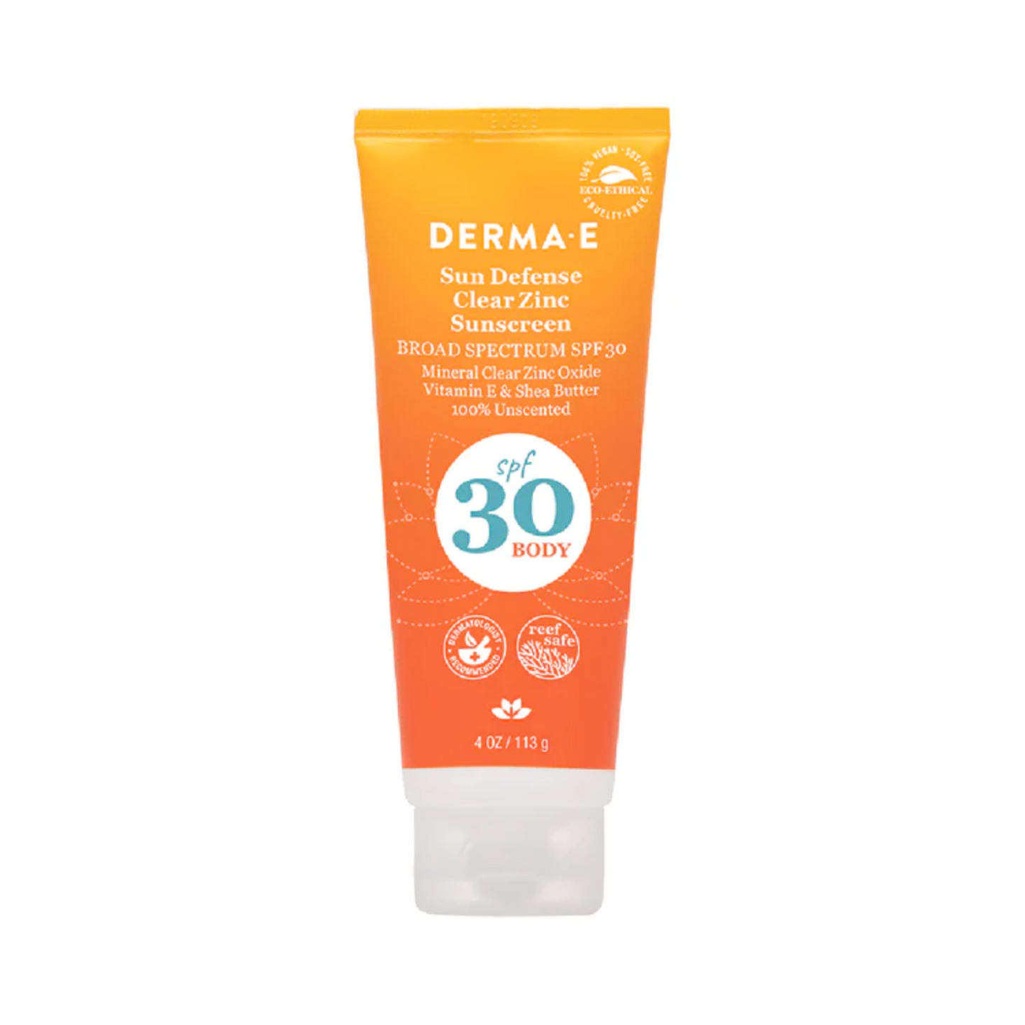 DERMA E Sun Defense Clear Zinc Sunscreen SPF30 Body