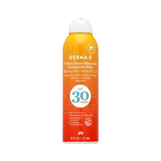 DERMA E Ultra Sheer Mineral Body Sunscreen Mist SPF 30