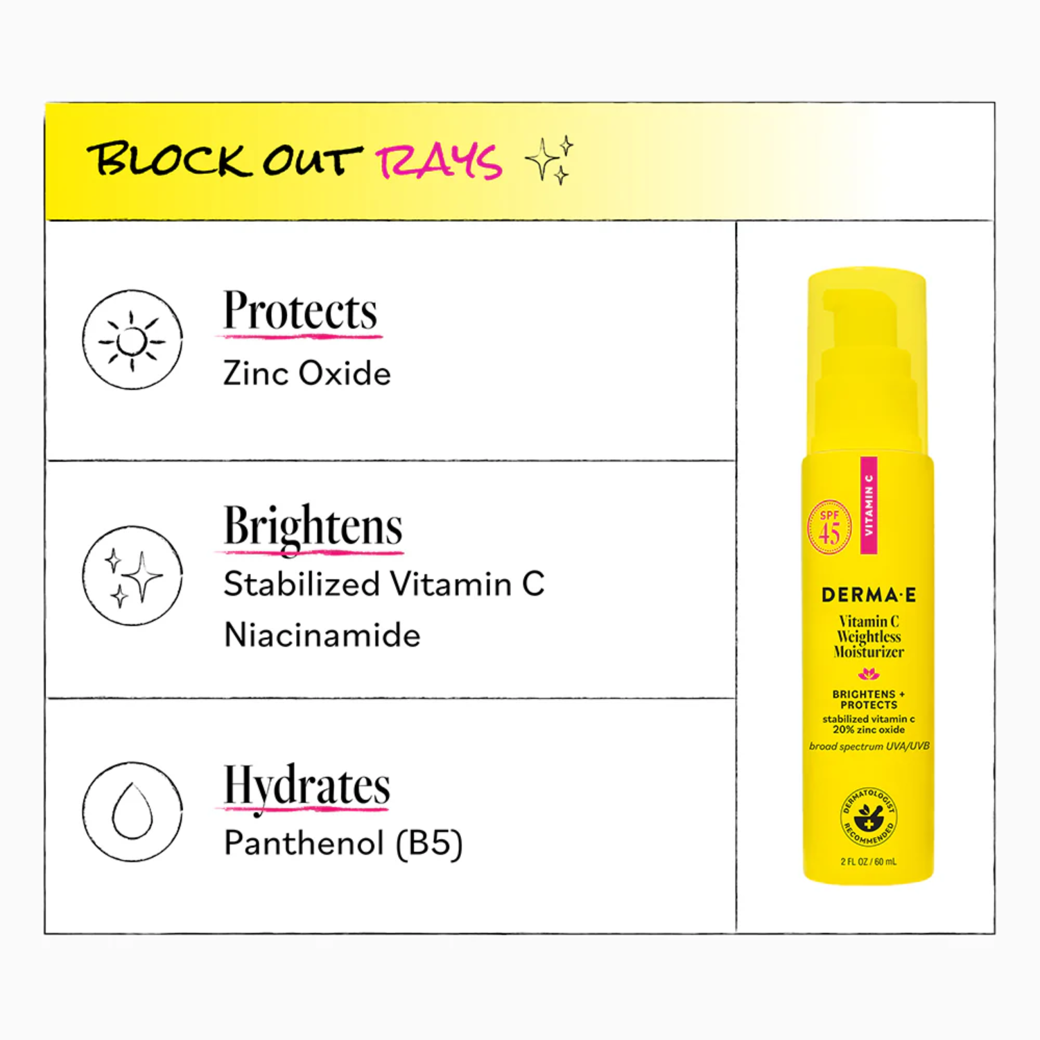 Derma E Vitamin C Weightless Moisturizer SPF 45