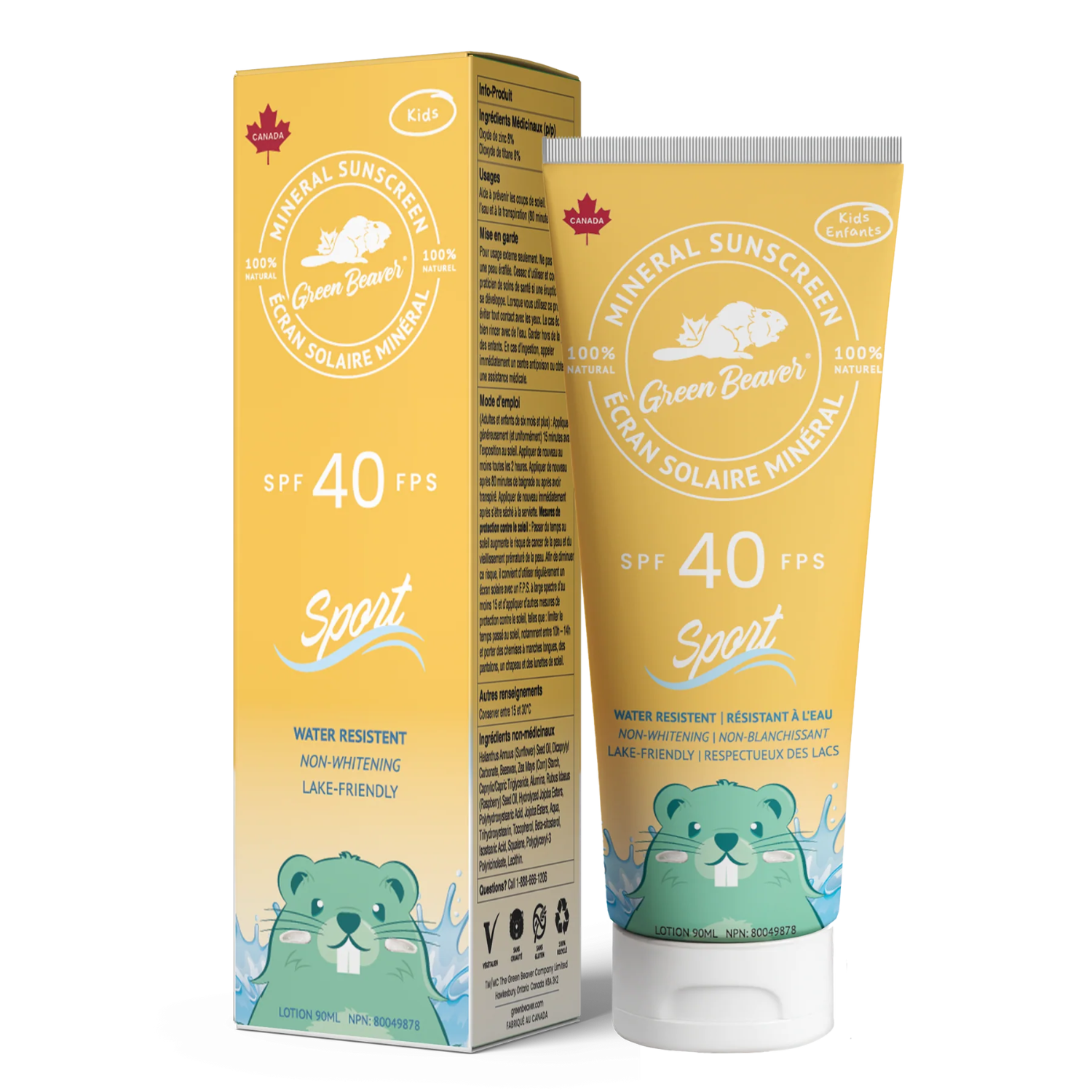 Green Beaver Kids Mineral Sunscreen SPF 40 | Family Sun Protection ...