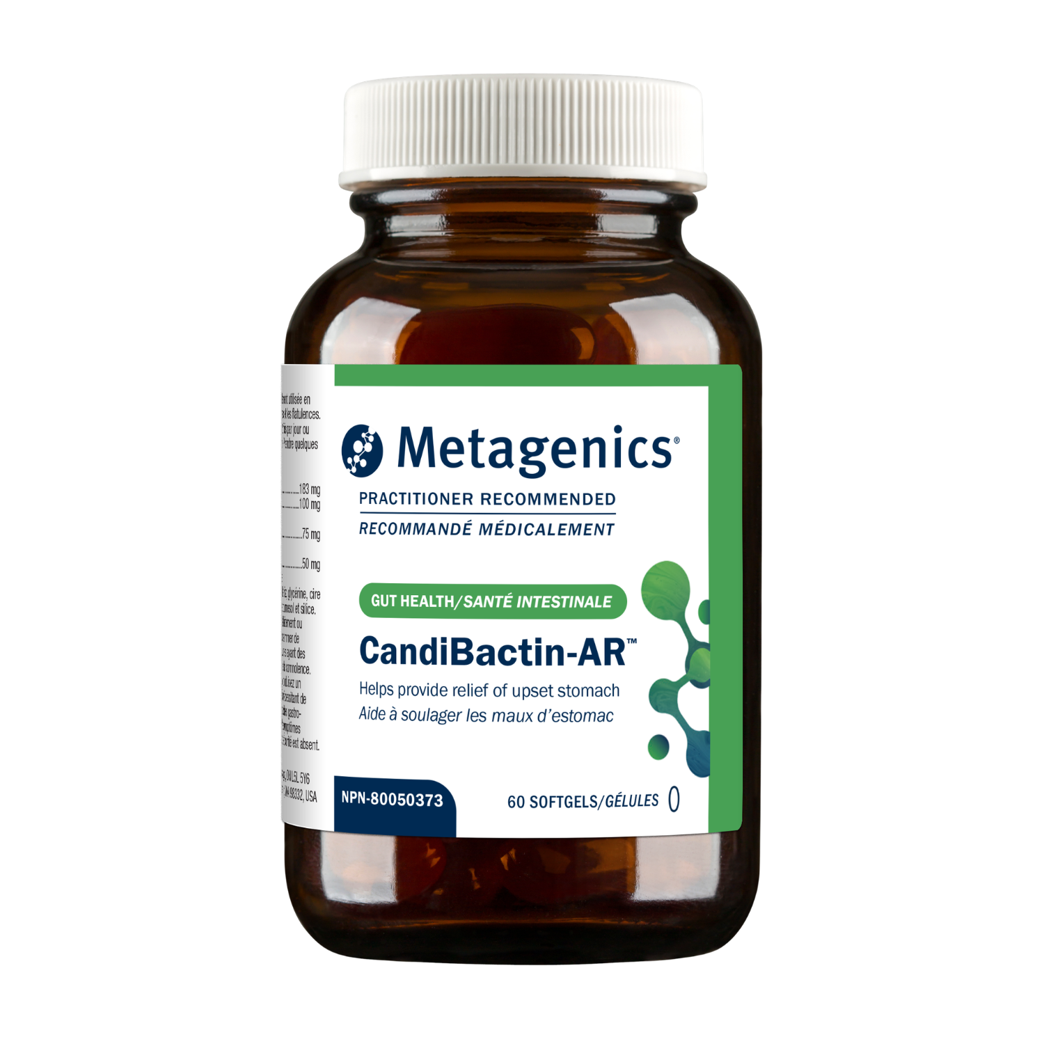Metagenics CandiBactin-AR supplement bottle 