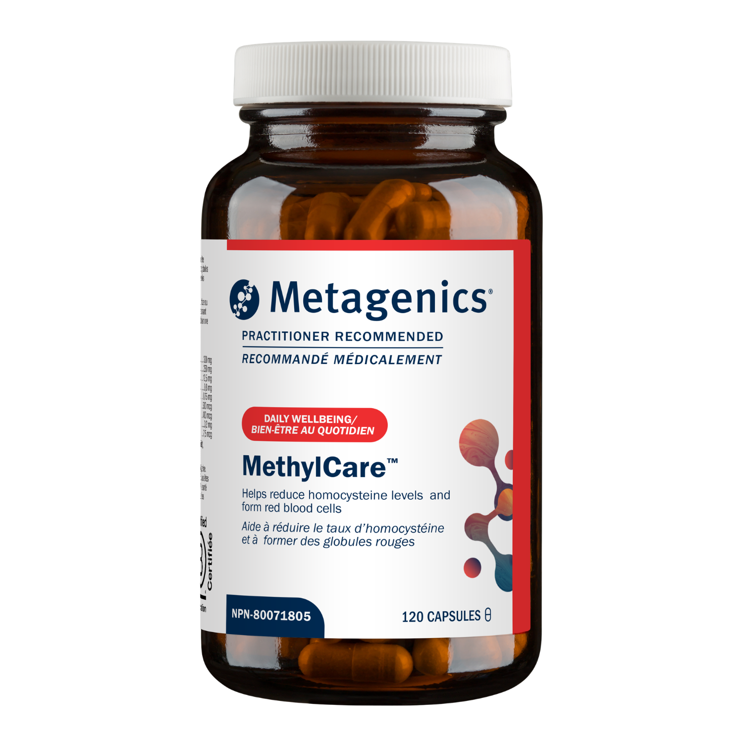 Metagenics MethylCare supplement bottle on a white background