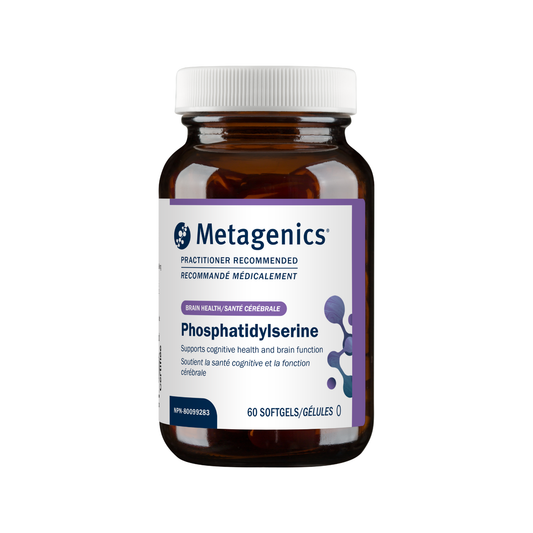 Metagenics Phosphatidylserine supplement bottle on a white background