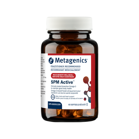Metagenics SPM Active supplement bottle on a white background