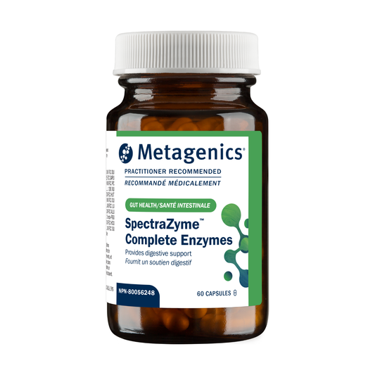 Metagenics SpectraZyme Complete Enzymes bottle on a white background