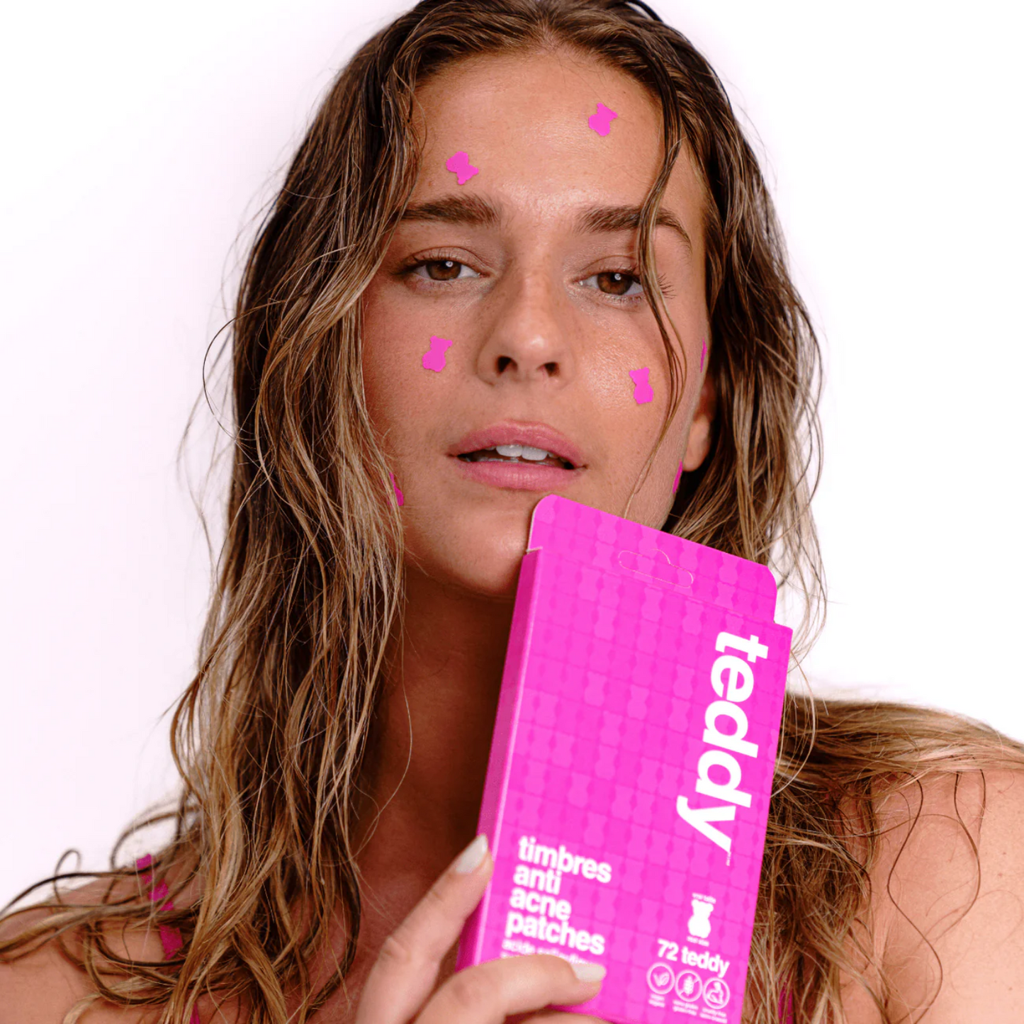 Sunny Teddy Pimple Patches with Salicylic Acid - 72 Pink Teddies