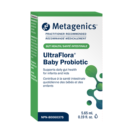 Metagenics UltraFlora Baby Probiotic packaging on a white background