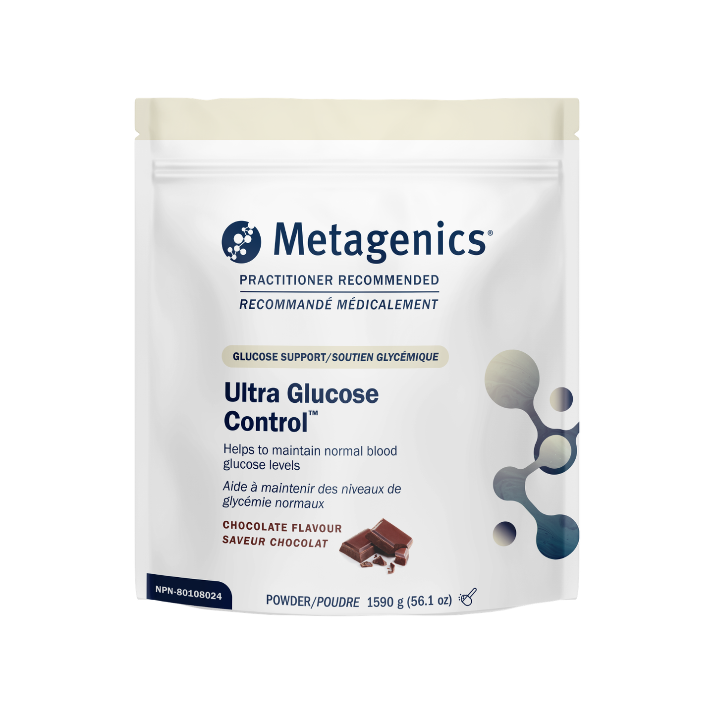Metagenics Ultra Glucose Control powder package on a white background