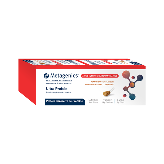 Metagenics Ultra Protein bar packaging on a white background