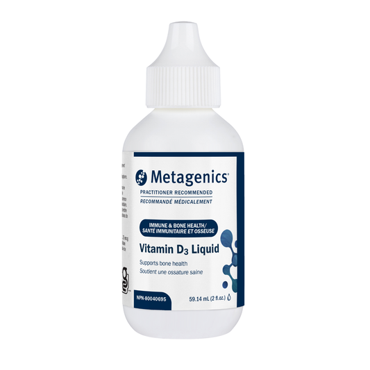 Metagenics Vitamin D3 Liquid bottle on a white background