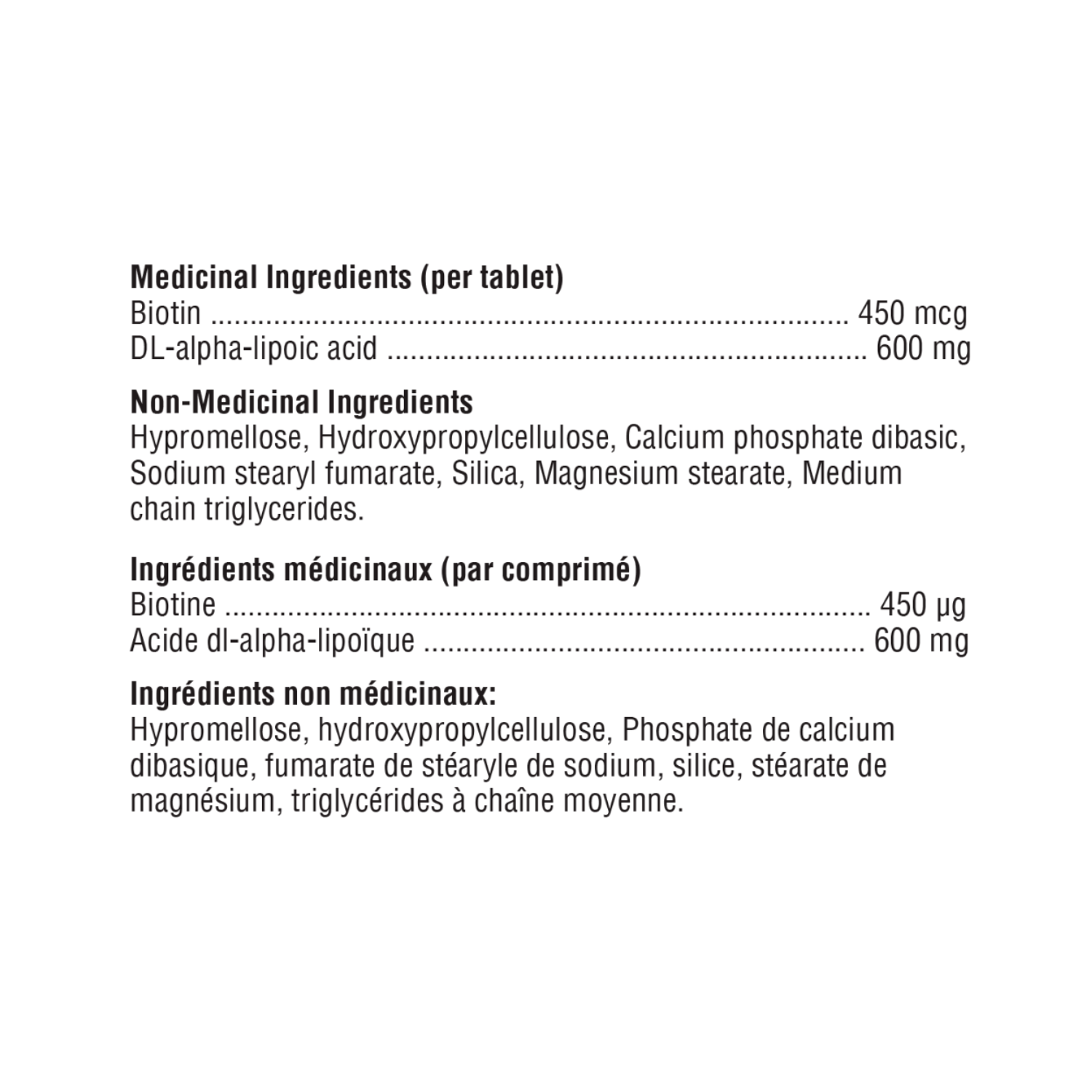 Xymogen ALAmax CR Ingredients List