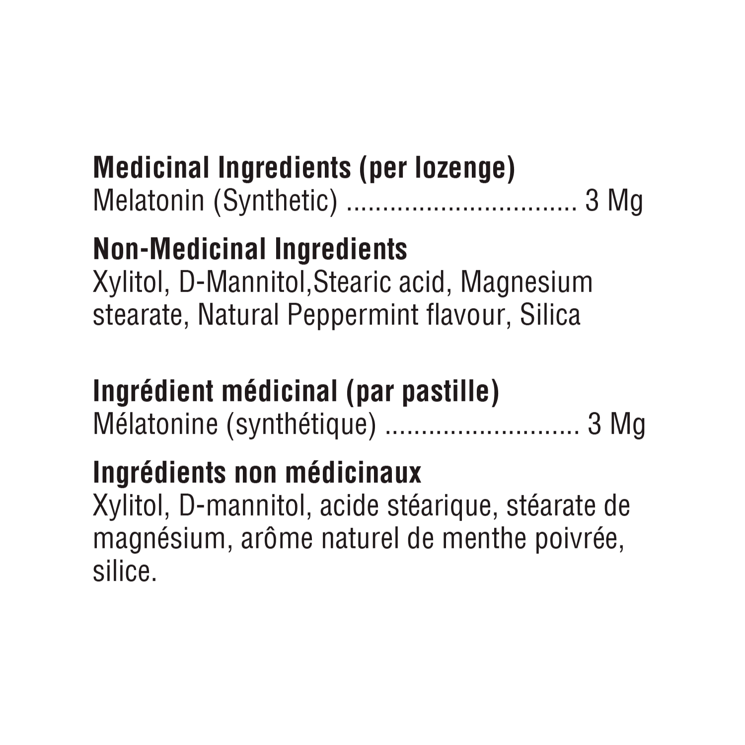 Xymogen Melatonin Ingredient List