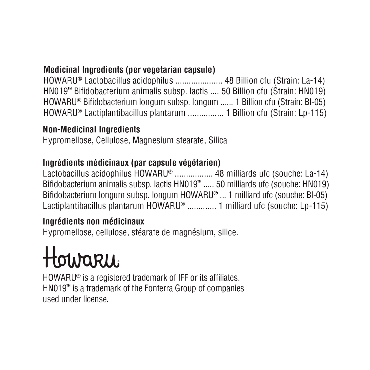 Xymogen Probiotic 100B Ingredient List