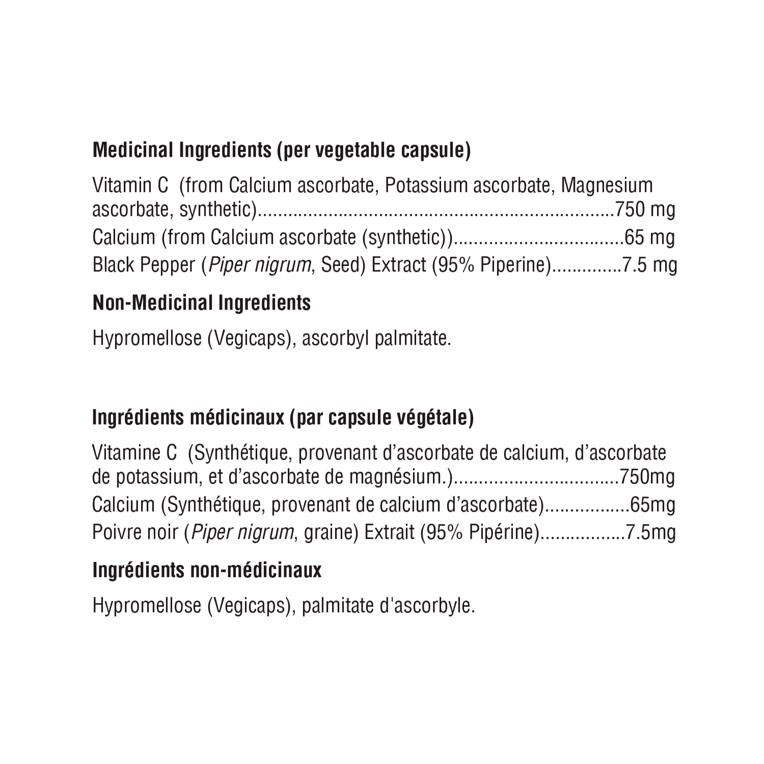 Xymogen Xcellent C Ingredient List