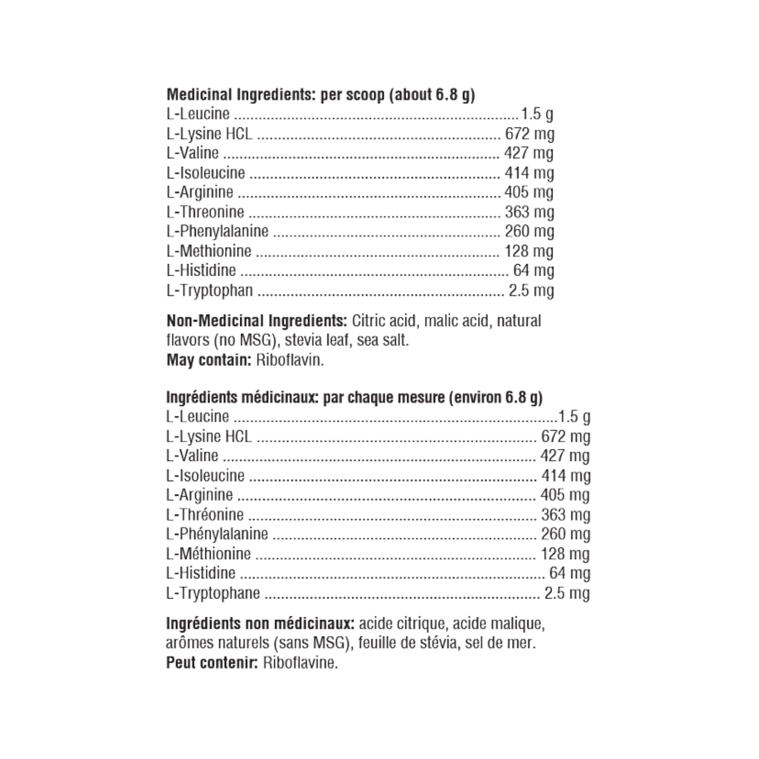 Xymogen XymoBolX Lemon Ingredient List